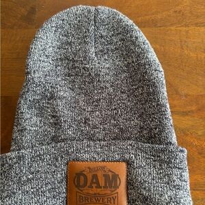 Unisex Gray Knit Beanie with Logo Patch